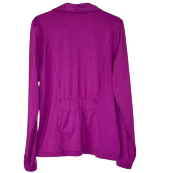 Nike Dri-Fit Purple Full Zip High Neck Stretch Jacket - Purple- M - Picture 4 of 8